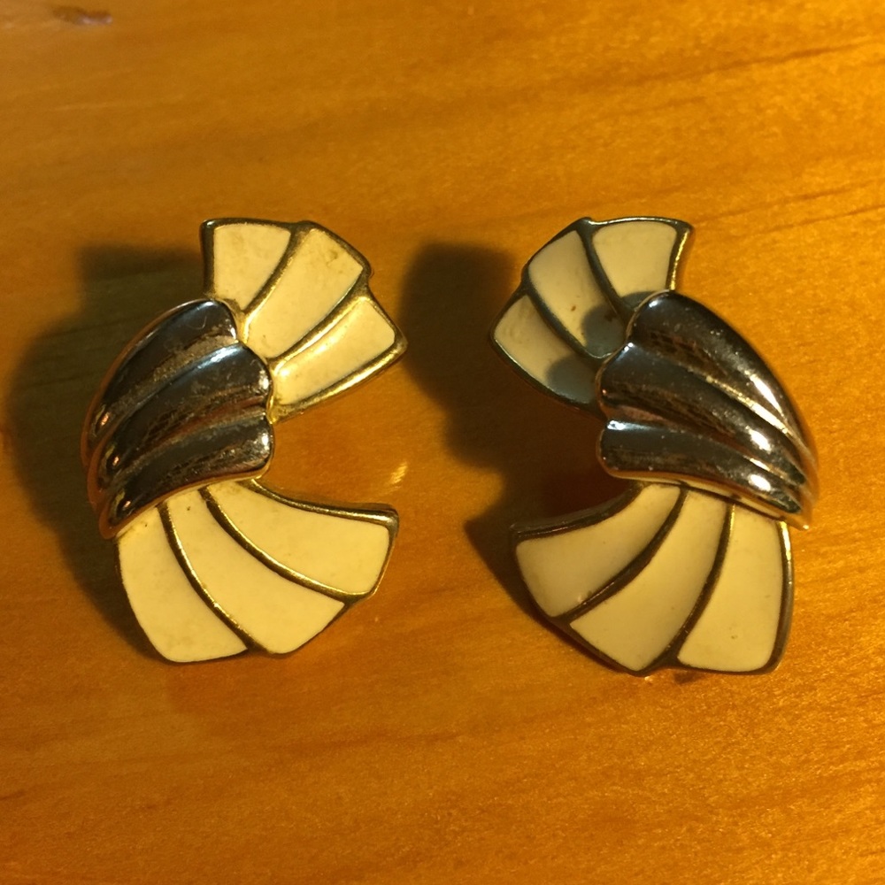 Vintage enamel earrings